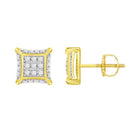 LADIES EARRINGS 0.15CT ROUND DIAMOND 10K YELLOW GOLD