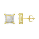 LADIES STUD EARRINGS 0.25CT ROUND DIAMOND 10K YELLOW GOLD