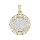 MEN'S CHARM 2.85CT ROUND DIAMOND 10K YELLOW GOLD