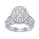 LADIES RING 1.50CT ROUND DIAMOND 14K WHITE GOLD