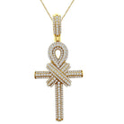 MEN'S PENDANT 1.50CT ROUND DIAMOND 10K YELLOW GOLD