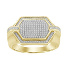 MEN'S RING 0.25CT ROUND DIAMOND 10K YELLOW GOLD