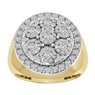 MEN'S RING 1.00CT ROUND DIAMOND 10K YELLOW GOLD