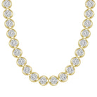 MEN'S NECKLACE 8.30CT ROUND DIAMOND 10K YELLOW GOLD