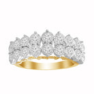 LADIES RING 1.00CT ROUND DIAMOND 10K YELLOW GOLD