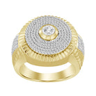 MEN'S RING 0.75CT ROUND DIAMOND 10K YELLOW GOLD