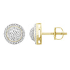 LADIES STUD EARRINGS 0.25CT ROUND DIAMOND 10K YELLOW GOLD