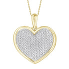 LADIES PENDANT WITH CHAIN 0.50CT ROUND DIAMOND 10K YELLOW GOLD