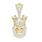 MEN'S CHARM 0.60CT ROUND DIAMOND 10K YELLOW GOLD