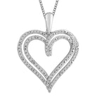 LADIES PENDANT 0.20CT ROUND DIAMOND 10K WHITE GOLD