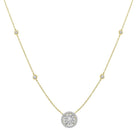 LADIES NECKLACE 0.65CT ROUND DIAMOND 14K YELLOW GOLD (SI QUALITY)