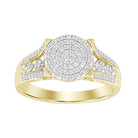 LADIES RING 0.20CT ROUND DIAMOND 10K YELLOW GOLD