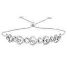 LADIES BRACELET 0.10CT ROUND DIAMOND STERLING SILVER/WHITE GOLD