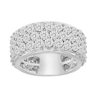 MEN'S BAND 2.00CT ROUND DIAMOND 10K WHITE GOLD