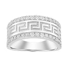 MEN'S BAND 1.00CT ROUND DIAMOND 14K WHITE GOLD (SI QUALITY)