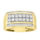 MEN'S RING 0.25CT ROUND DIAMOND 10K YELLOW GOLD