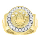 MEN'S RING 0.25CT ROUND DIAMOND 10K YELLOW GOLD