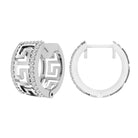 MEN'S HUGGIES EARRINGS 0.20CT ROUND DIAMOND 10K WHITE GOLD