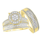 LADIES TRIOS SET 0.50CT ROUND DIAMOND 10K YELLOW GOLD