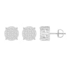 LADIES STUD EARRINGS 0.25CT ROUND DIAMOND 10K WHITE GOLD