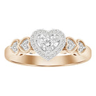 LADIES RING 0.15CT ROUND DIAMOND 10K ROSE GOLD