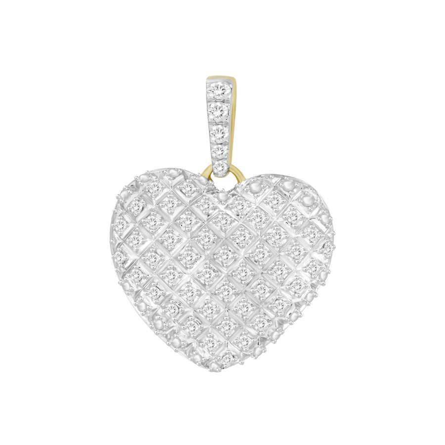 LADIES PENDANT 0.25CT ROUND DIAMOND 10K WHITE GOLD