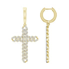 LADIES EARRING 0.25CT ROUND DIAMOND 10K YELLOW GOLD