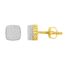 LADIES STUD EARRINGS 0.25CT ROUND DIAMOND 10K YELLOW GOLD