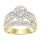 LADIES RING 1.00CT ROUND DIAMOND 10K YELLOW GOLD