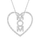 LADIES PENDANT WITH CHAIN 0.25CT ROUND DIAMOND 10K WHITE GOLD