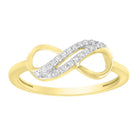 LADIES RING 0.10CT ROUND DIAMOND 10K YELLOW GOLD