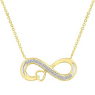 LADIES NECKLACE 0.10CT BAGUETTE DIAMOND 10K YELLOW GOLD