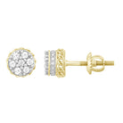 LADIES STUD EARRINGS 0.15CT ROUND DIAMOND 10K YELLOW GOLD