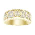 MEN'S RING 0.75CT ROUND DIAMOND 10K YELLOW GOLD