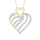 LADIES PENDANT 0.20CT ROUND DIAMOND 10K YELLOW GOLD