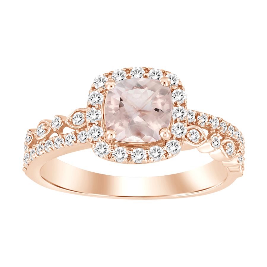 LADIES RING 1.45CT ROUND DARK BROWN DIAMOND 10K ROSE GOLD