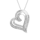 LADIES PENDANT 0.25CT ROUND DIAMOND 10K WHITE GOLD