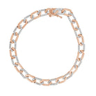 LADIES BRACELET 1.00CT ROUND DIAMOND 10K ROSE GOLD