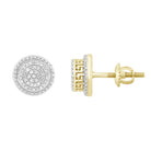 LADIES STUD EARRINGS 0.33CT ROUND DIAMOND 10K YELLOW GOLD