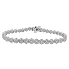 LADIES BRACELET 5.00CT ROUND DIAMOND 14K WHITE GOLD