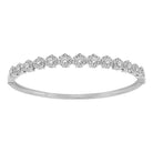 LADIES BANGLE 2.50CT ROUND DIAMOND 14K WHITE GOLD