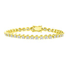 LADIES BRACELET 3.00CT ROUND DIAMOND 10K YELLOW GOLD