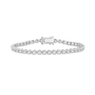 LADIES BRACELET 2.00CT ROUND DIAMOND 14K WHITE GOLD