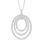 LADIES PENDANT 1.00CT ROUND DIAMOND 14K WHITE GOLD