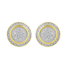 MEN'S STUD EARRINGS 0.25CT ROUND DIAMOND 10K YELLOW GOLD