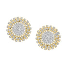 LADIES EARRINGS 0.75CT ROUND DIAMOND 10K YELLOW GOLD