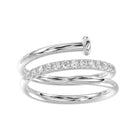 LADIES RING 0.33CT ROUND DIAMOND 14K WHITE GOLD