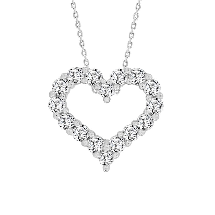 LADIES PENDANT 0.25CT ROUND DIAMOND 14K WHITE GOLD