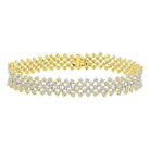 LADIES BRACELET 5.00CT ROUND DIAMOND 14K YELLOW GOLD