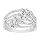 LADIES BAND 1.00CT ROUND DIAMOND 14K WHITE GOLD (SI QUALITY)